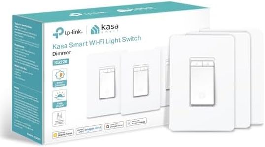 Kasa Apple HomeKit Smart Dimmer Switch KS220P3, Single Pole, Neutral Wire Required,2.4GHz Wi-Fi Light Works with Siri, Alexa and Google Home,UL Certified, No Hub Required,White, 3 Count (Pack of 1)