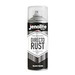 JENOLITE Directorust Gloss Spray Paint | BLACK | 400ml | Direct To Rust Spray Paint For Metal | Multi Surface Gloss Spray Paint For Wood, Metal, Plastic, Ceramic | RAL 9005