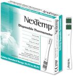 NexTemp Disposable Oral & Axillary Thermometer for Adults, Single Use Temperature Thermometer for Travel, Home, or First Aid Supplies, Hygienic, Individually Wrapped, Celsius, 100 Pack