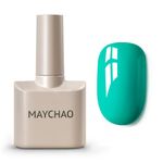 MAYCHAO 15ML Gel Nail Polish, Deep Oceanside Gel Nail Polish, Soak Off UV LED Gel Polish Nail Art Starter Manicure Salon DIY at Home, 0.5 OZ