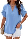 AILLOSA Women's Short Sleeve Chiffo