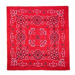 CTM® 27 Inch Extra Large Cotton Texas Paisley Bandana, Red