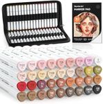 36 Colors Skin Tone&Hair Art Markers, Shuttle Art Dual Tip Alcohol Based Marker Pen Set Contains 1 Blender 1 Carrying Case 1 Marker Pad Perfect for Kids & Adults Portrait,Comic, Anime, Manga