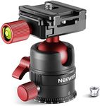 NEEWER Tripod Head, 360° Rotating Panoramic Ball Head with 1/4” Quick Shoe Plate for Tripod Monopod Slider DSLR Camera Camcorder, Max Load up to 5kg/11lb – GM28