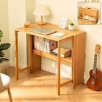 Bamboo Folding Desk Mid Century Mod