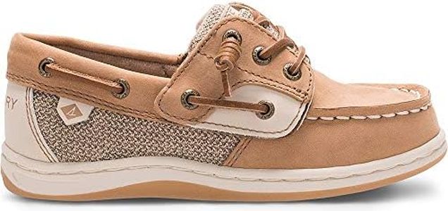 Sperry Girls' Songfish A/C Boat Shoe (Toddler/Little Kid), Linen/Oat, 7.5 Wide Little Kid