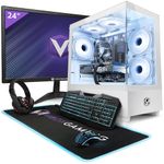 Vibox III-122 Gaming PC - 24" Monitor Bundle - Eight Core Intel i7 10700F Processor - Nvidia RTX 4060 OC 8GB Graphics Card - 32GB RAM - 1TB NVMe SSD - 600W PSU - Windows 11 - WiFi