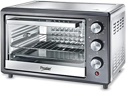 Prestige Potg 46 Ss Rc Oven Toaster Griller With Convection And Air Fryer Function 46L, Silver & Black, 1800 Watts