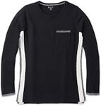 Smartwool Shadow Pine Pocket Sweater - Women's Merino Wool Crew Neck Ventilated Sweater Black