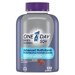 One A Day Men 50 Plus Multivitamin Gummies- Advanced Multivitamin Gummy with Brain Function & Immunity Support, Formulated with Vitamins & Minerals for Men 50+, 130 Gummies