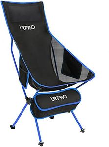 Outdoor Camping Chair Portable Lightweight Folding Camp Chairs with Headrest High Back for Outdoor Hiking Travel Picnic Fishing Backpacking Blue