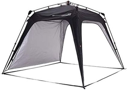 Lumaland Outdoor Pavillon 2,5 x 2,5m | Wasserdicht & UV-Schutz | Gartenzelt inkl. 1x Seitenteil & Tasche & Heringe | Robuster Camping & Partyzelt | Pop Up Zelt Aufbau in 2 Minuten [Schwarz]