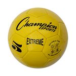 Champion Sports Extreme Series Soccer Ball Regulation Size 5 - Collegiate, Professional, and League Standard Kick Balls - All Weather, Soft Touch, Maximum Air Retention - For Adults, Teenagers, Yellow