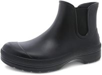 Dansko Women's Karmel Rain Boot - comfort, arch support, pull on waterproof boot, Black, 8.5-9