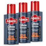 Alpecin Caffeine Shampoo C1 250 ml (Pack of 3) | Against Thinning Hair | Shampoo for Stronger and Thicker Hair | Natural Hair Growth Shampoo for Men | Hair Care for Men Made in Germany