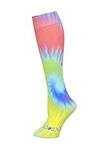 Hocsocx -Unisex Shin Guard Under Socks -Rash Guards-Hockey/Football/Ice Hockey/Skiing/Skating-Moisture Wicking, Athletic Sport Socks Liners (Psychedelic, Small)