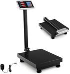 Giantex 660lbs Weight Computing Digital Scale Floor Platform Scale for Weighing Luggage Package Shipping Mailing Postal Scale with Accurate LB/KG Price Calculator, High-Definition Display (Black)