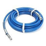 HOSEMART 1/4" Inch (15 Meter Long) Airless Paint Spray Hose Working Pressure 3300 PSI 220 BAR Flexible High Pressure Paint Sprayer