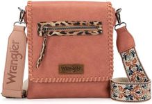 Wrangler Crossbody Bags for Women Satchel Purse Medium Shoulder Handbags with Detachable Guitar Straps,WG72-9360PK