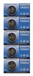 Sonata Lithium Batteries CR2032 3V Coin Cell Batteries (Silver) - Pack of 5 Batteries