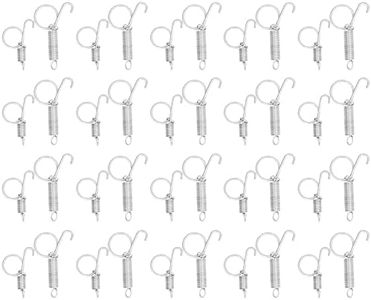 CHICIRIS Spring Cage Door Hook, 20PCS Cage Door Spring Hook Metal Finger Spring Latch Hook for Fixing Rabbit Pet Cage Door Farming Equipment(L)