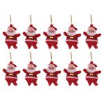 Ascension ® 10 Pcs Mini Red Santa Claus Christmas Tree Xmas Tree Decoration Hanging Ornaments Christmas Decoration Items Small Santa Claus Showpiece for Home Décor and Christmas Gift