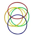 LYGER 24inch Plastic Kids & Adults Hoops Exercise Equipment Rings for Sports- 1Pc Hula Hoop