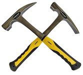 Rocksmins Geology Geological Hammer Chisel & Pointed (2 Pcs) Imported 900gm Approx 12" each Single Piece with Shock Proof Rubber Grip Handle Geologist Metal Finish for Geologists Mining Brick Hammer