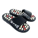 Healifty Mens Indoor Slippers 1 Pair Acupressure Massage Slippers Reflexology Foot Massager Shoes Sandals for Plantar Fasciitis Heel Arch Arthritis Size 38 Men House Slippers