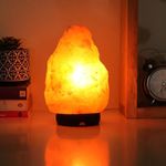 Shubhanjali Crystal Himalayan Salt Lamp for Home Decor Items- Big Mountain | Himalayan Pink Salt Lamp for Living Room Study Table Lamp Housewarming Gifts for Women