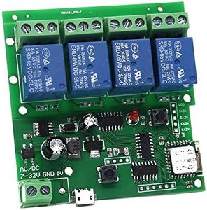 4 Channel WiFi Momentary Inching Relay Self-Lock Switch Module,DIY WiFi Garage Door Controller (5-32V)