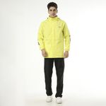 ZEEL Rain Coat For Men Waterproof For Bike Riders With Adjustable Hood And Pocket,Waterproof Raincoat With Polyester Jacket, Pants And Carrying Pouch,Az18 Neon-Yellow Xl, Casual Style