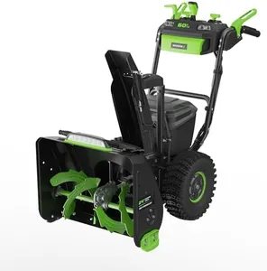 60V Self-Propelled 24-Inch Cordless Snow Blower, 20" Intake Height, 200° Adjustable Chute & 0–80° Deflector, Throws up to 50 ft, LED Headlight, (2) 10Ah Batteries & Charger Included