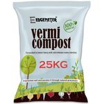 EDGEMETER Vermicompost for Plants 25kg | Organic Manure for Plants | Fertilizer for Home Gardening | Soil Mix for Pot Plants | Compost Garden Soil | Enriched Potting Soil | Natural Booster for 25kg