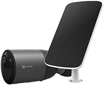 EZVIZ Security Camera with Solar Panel Powered, Wireless Outdoor WiFi Camera, 2K+ Color Night Vision, AI Human Detection, Waterproof, Built-in 32GB/Cloud Storage, Alexa, Google Assistant BC1C Kit 4MP