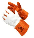 MapleWeld MW800 Kevlar® Thread White & Brick Red Cowgrain Leather Welding Gloves (Large)