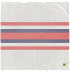 Big Blanket Co. Big Beachy Oversize Beach Blanket | Sand Resistant, Giant Beach Blanket | Huge Yet Compact and Portable Picnic Blanket | White Stripes