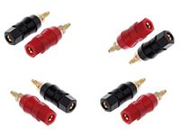 fdealz® [ 8 Pieces ] 4mm Banana Plug, Audio Speaker Terminal Connector,Amplifier Binding Post Speaker Jack, Electrical Equipment Accessories