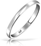 Minimalist Simple .925 Sterling Silver Couples Wedding Band Ring Or Thumb Ring For Women For Men 3MM