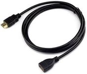 likes of india HDMI Cable 1.5 Meter High Speed Gold Plated HDMI Male to Female Extension Cable 1.5 m HDMI Cable (Compatible with chromecast, firestick, led, lcd, Black) 1.5 m HDMI Cable