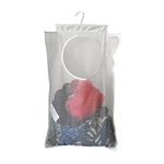 Fajyaz Hanging Mesh Laundry Hamper (30in*20in*2in) Large Dirty Clothes Bag, Can Be Used Behind Door Closet Caravan& Bathroom (White)