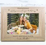 Personalised Engraved Wooden Photo Frame Birthday Gift 18th 21st 30th 40th