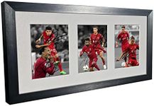 Signed Black 2022/23 Liverpool - Darwin Nunez - Luis Diaz - Roberto Firmino - Mo Mohamed Salah - Van Dijk - Thiago Autographed Photo Photograph Picture Frame Football Soccer Poster Gift