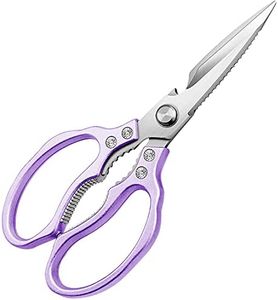 AWINJOY Kitchen Scissors, Heavy Duty Sharp Kitchen Shears Dishwasher Safe ,Kitchen Accessories Noble Large Shears for Meat Chicken Fish Poultry Herb Bread (Purple)