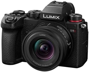Panasonic Lumix S5D, Full Frame Mirrorless Camera Body, with S-R1840E 18-40mm S lens, 24.2MP, 4K 60P Recording, Live View Finder, Free Angle Monitor, Wi-Fi, Bluetooth, Black