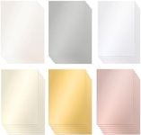 36 Sheets Shimmer Pearlescent Cardstock 8" x 12"Thick Glitter Metallic Printer Paper, 230gsm/85lb Double-Sided for Invitations, Card Making, DIY Craft, Certificates, Weddings, 6 Assorted Colors