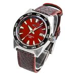 Heimdallr Diver Watch for Men Stainless Steel Japan NH35A Automatic Men's Wristwatch with Leather Strap and Sapphire Crystal Watches Super C3 Luminous 20ATM Water Resistance, Red, Modern