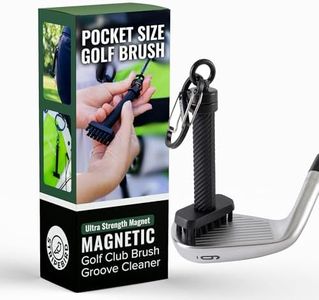 Stripebird - Magnetic Golf Club Brush Groove Cleaner (Black) - Detachable - Premium Nylon Bristles - Golf Bag Accessories - Golf Club Cleaner Brush - Golf Accessories - Golf Ball Cleaner - Golf Tool