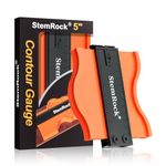 Shape Gauge with Lock 5 Inch Profile Tool Adjustable Lock Widen Precisely Copy Irregular Shape Duplicator Laminate Tiles Wood Edge Outline Gauge for Corners and Construction