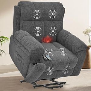 YONISEE Oversized Recliner with Massage and Heat